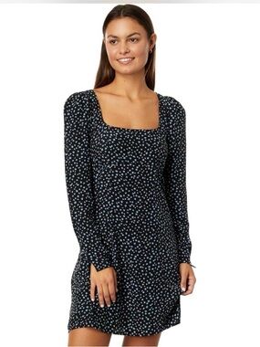 NWT Madewell Seamed Long-Sleeve Mini Dress in Ditsy Floral - Size 2
